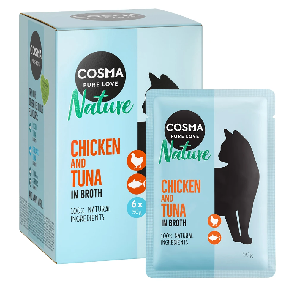 Cosma Nature kapsičky 6 x 50 g  - kuracie prsia & tuniak