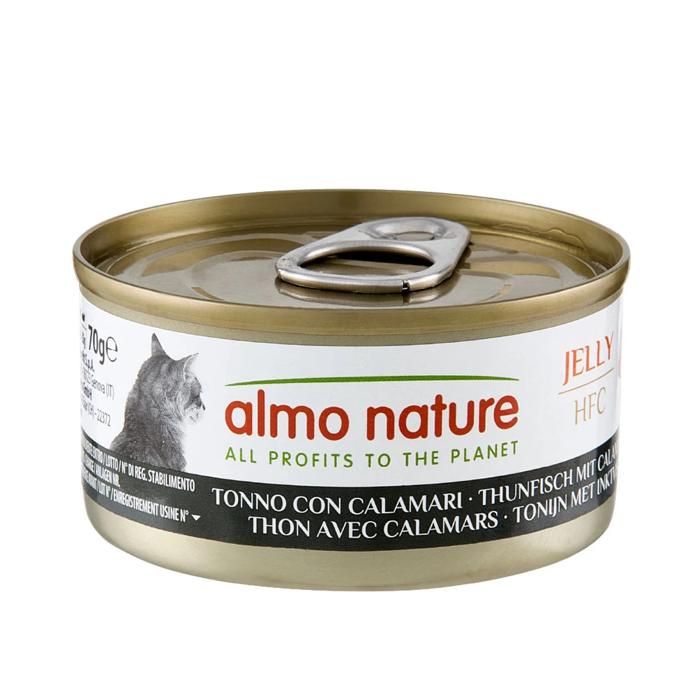 Almo Nature HFC Natural 6 x 70 g - tuniak s kalamármi v želé