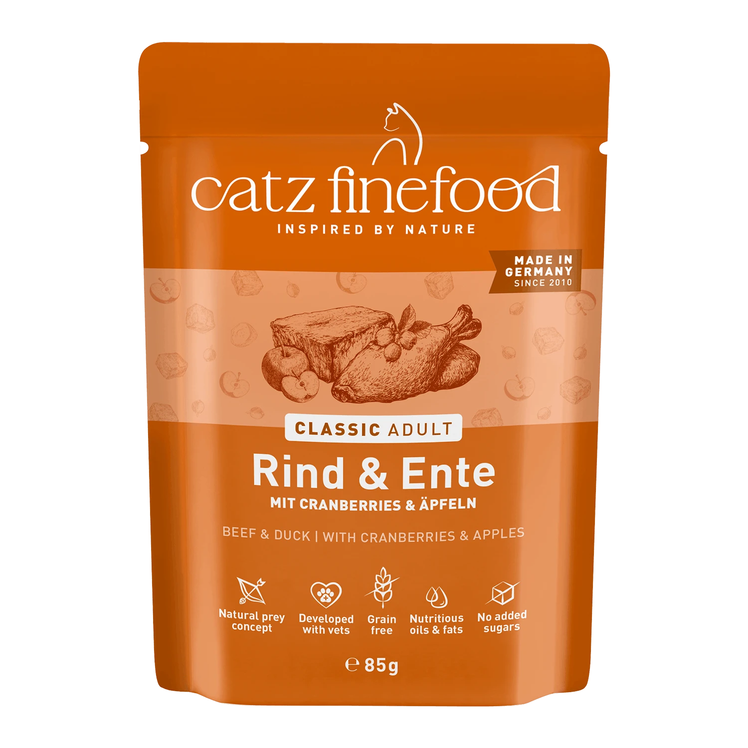 catz finefood 8 x 85 g - hovädzie a kačacie