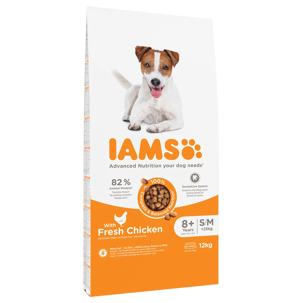 IAMS  granuly, 10 + 2 kg zdarma - Senior & Mature Small Medium Chicken