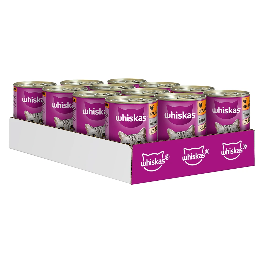 Whiskas 1+ konzervy 24 x 400 g - hydinové v želé