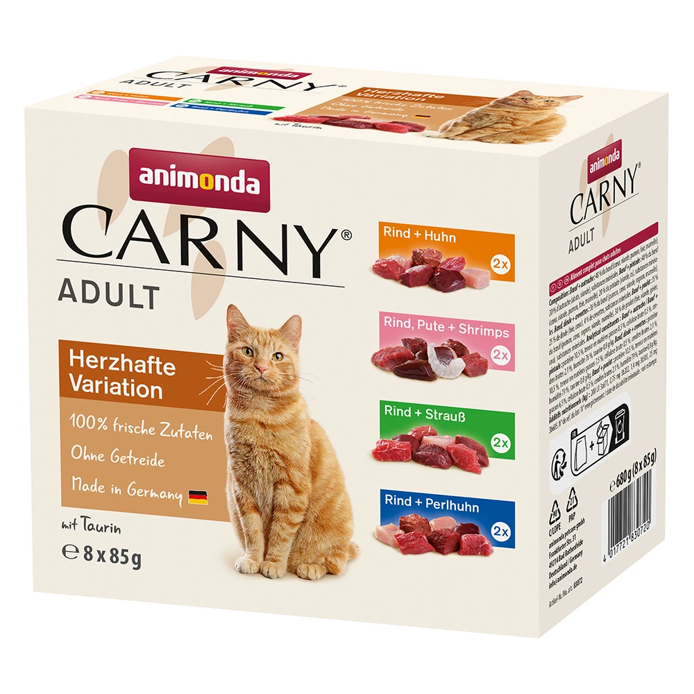 animonda Carny Pouch Multipack  8 x 85 g - mix II (4 druhy)
