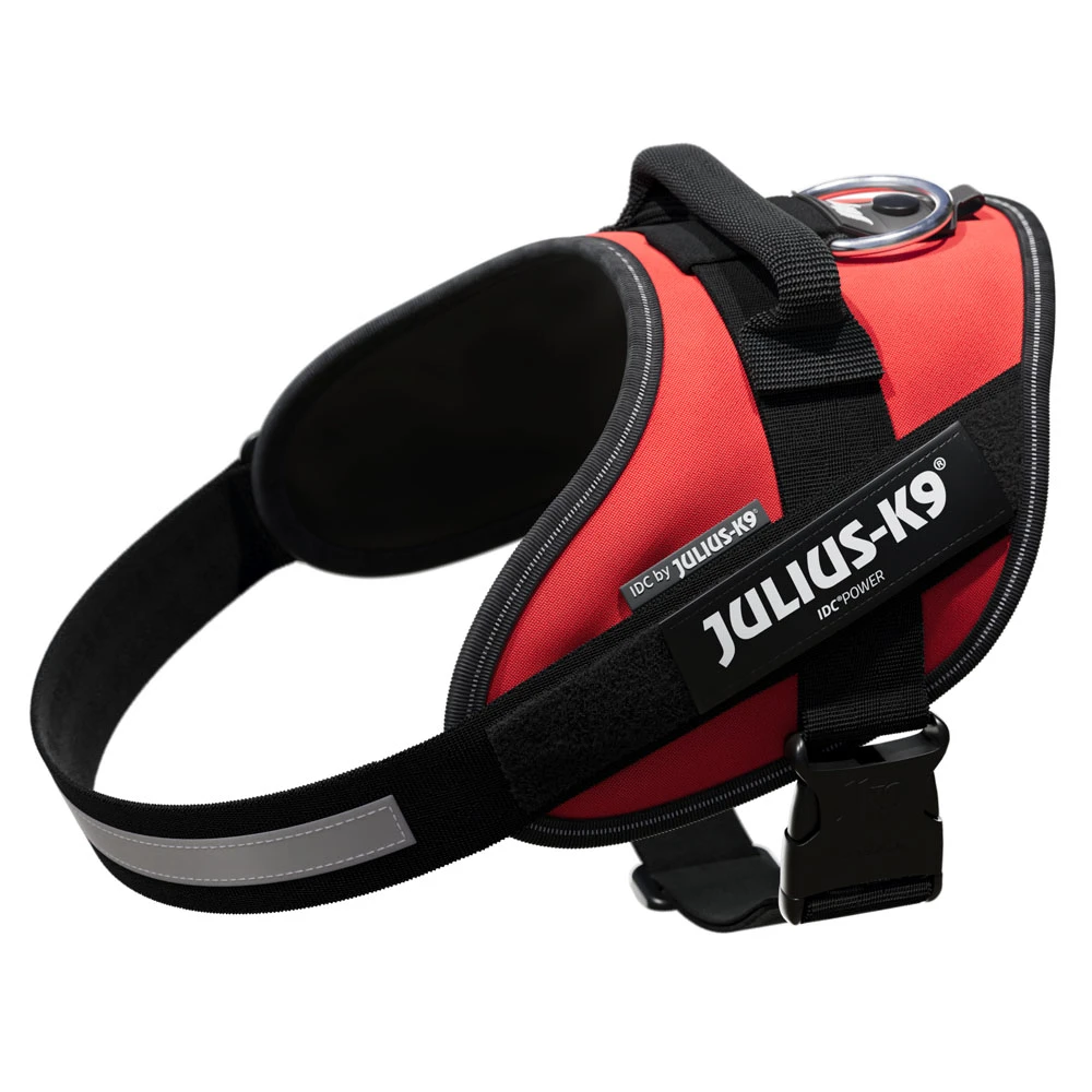 JULIUS-K9 IDC® postroj - červený - Veľkosť M: obvod hrudníka 58 - 76 cm