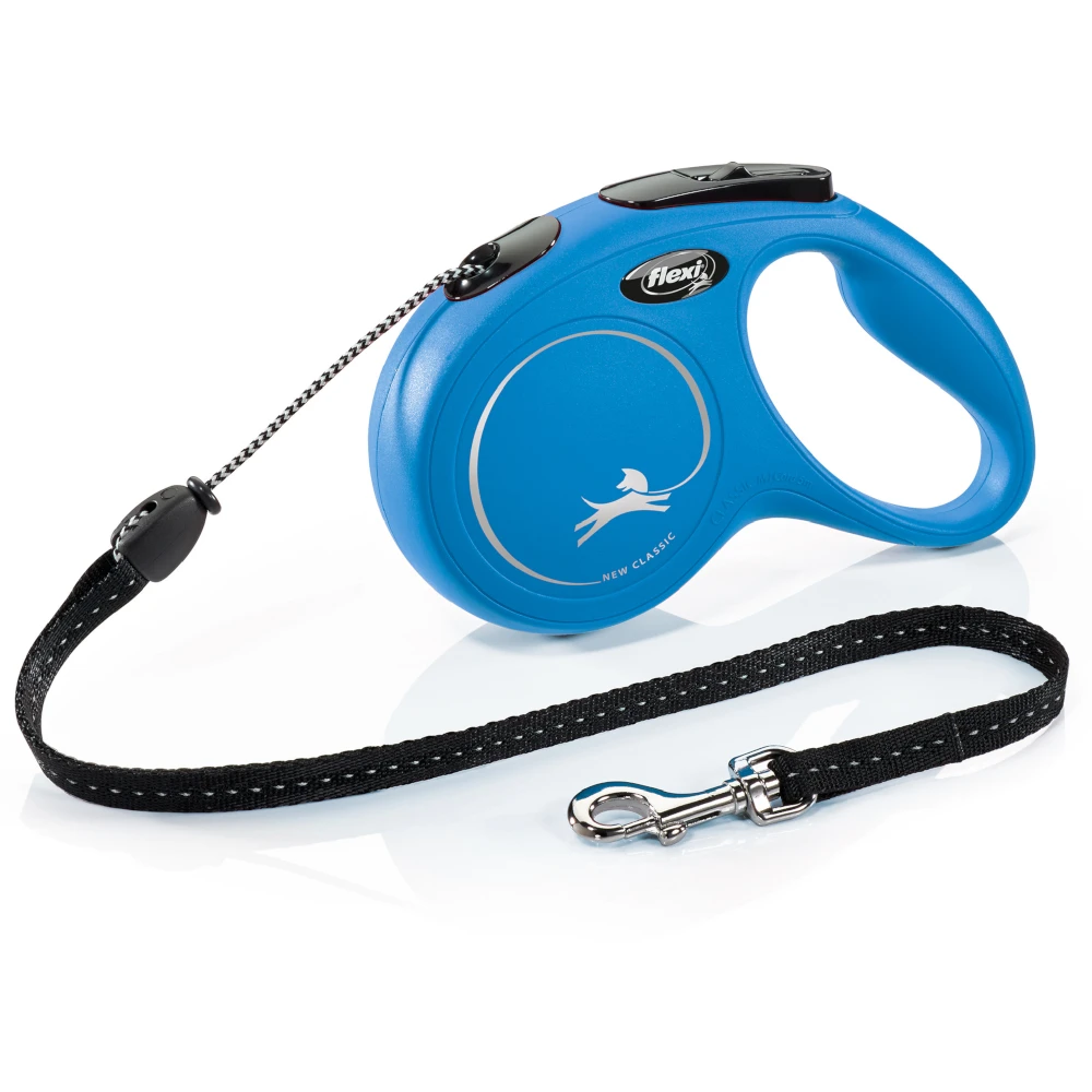 flexi Classic vôdzka modrá, 5 m - veľkosť M: do 20 kg