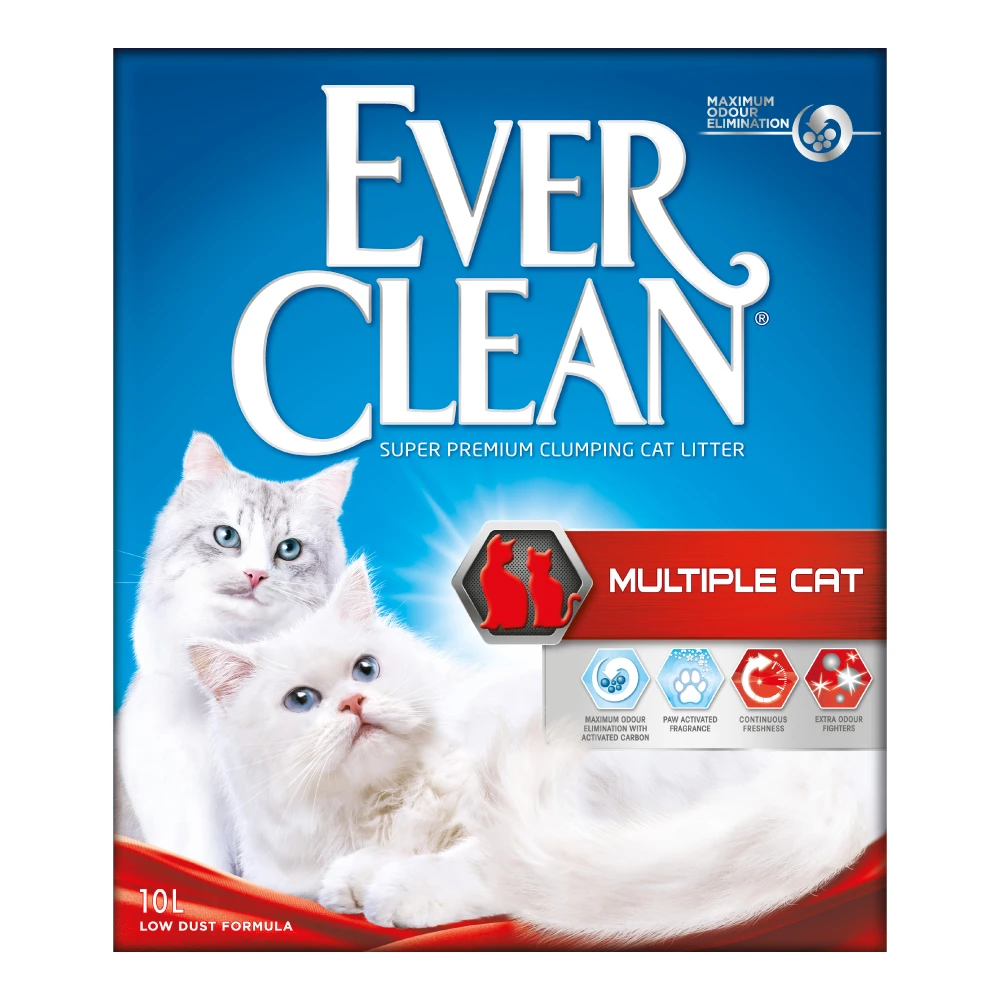 Ever Clean® Multiple Cat hrudkujúca podstielka - výhodné balenie: 2 x 10 l