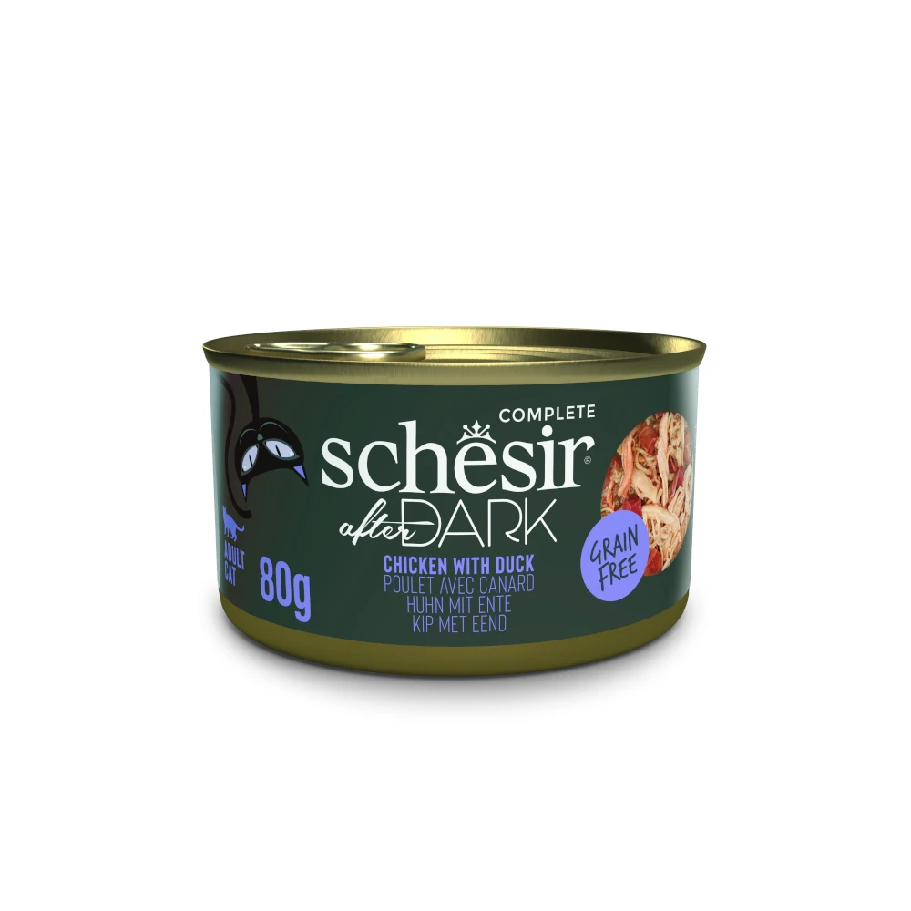 Schesir After Dark 12 x 80 g - kuracie a kačicie mäso