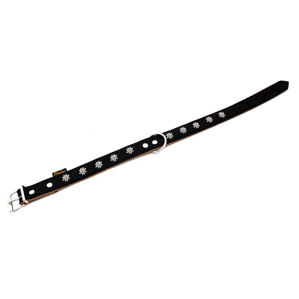 Heim Edelweiß obojok, čierna/prírodná - 44 - 54 cm obvod krku, Š 25 mm