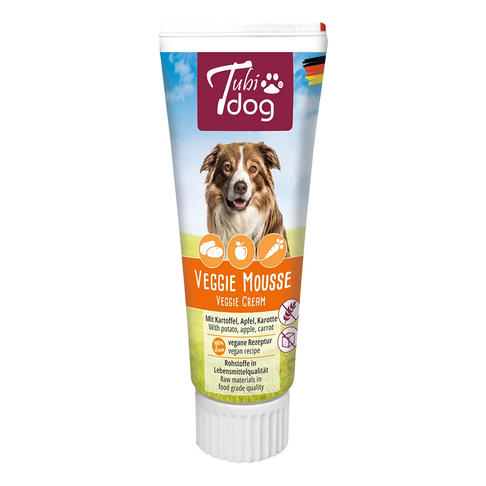 Tubidog Veggie-Mousse so zemiakmi, jablkom a mrkvou - výhodné balenie: 3 x 75 g
