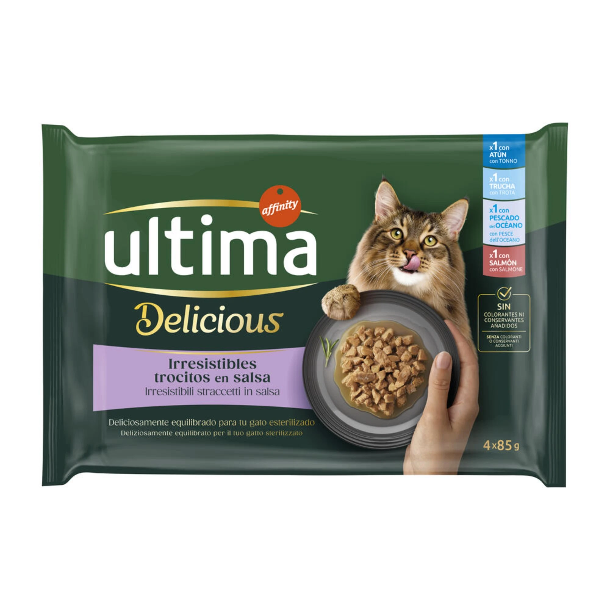 Ultima Delicious Adult Sterilized 48 x 85 g - rybí výber