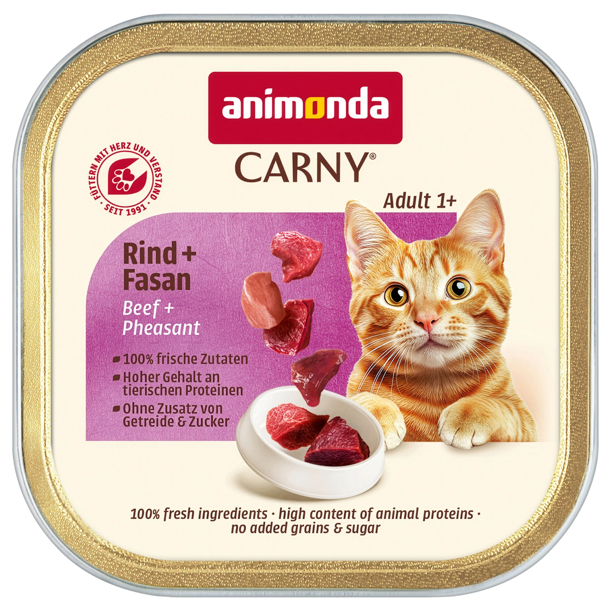 animonda Carny Adult 32 x 85 g - hovädzie a bažant