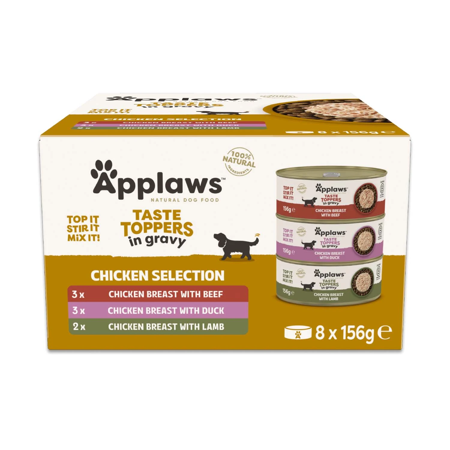 Applaws Taste Toppers skúšobné balenie 16 x 156 g - v omáčke
