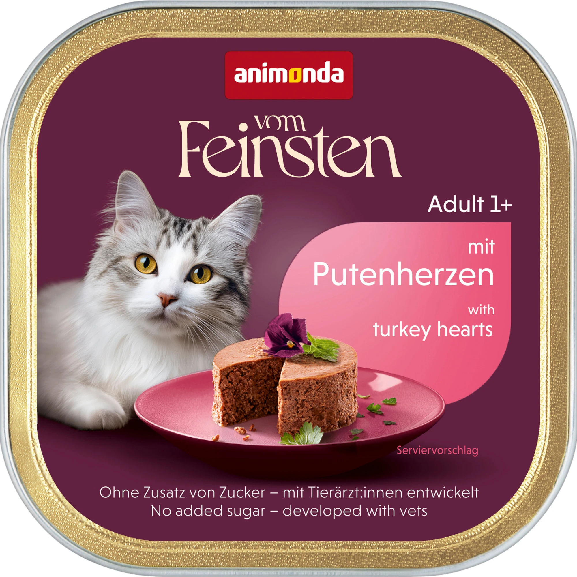 animonda vom Feinsten Adult 32 x 100 g - s morčacími srdiečkami