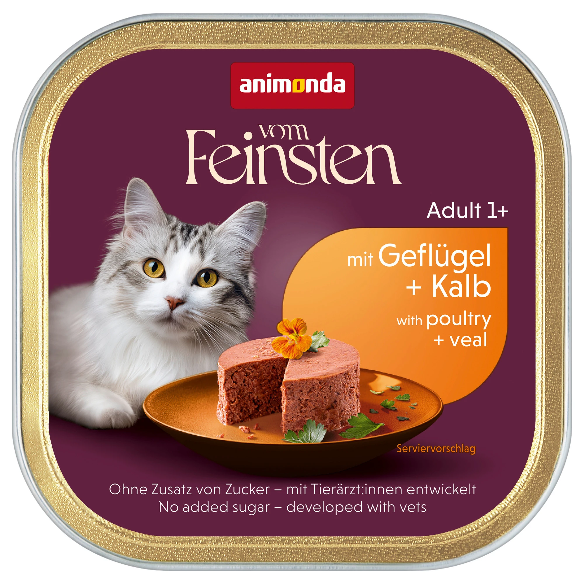 animonda vom Feinsten Adult 32 x 100 g -  hydinové & teľacie mäso