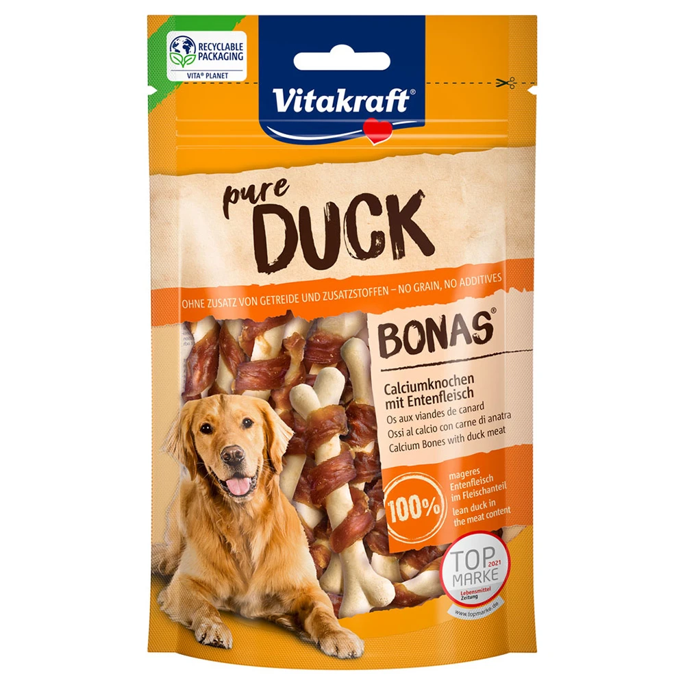 Vitakraft pure DUCK Bonas kostičky s kačicou - 6 x 80 g