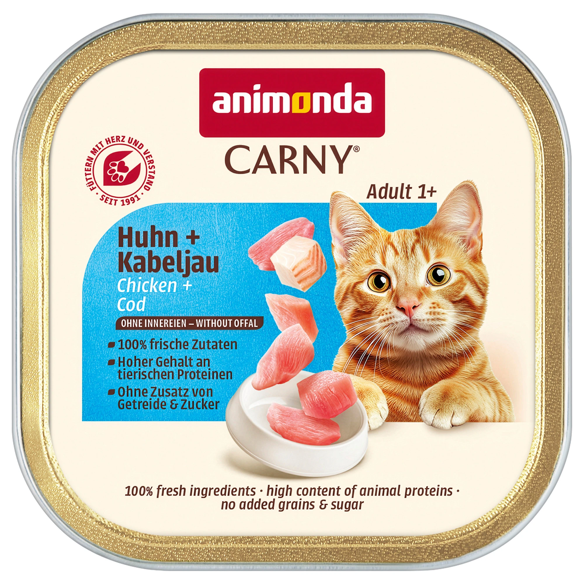 animonda Carny Adult 32 x 85 g - kuracie a treska