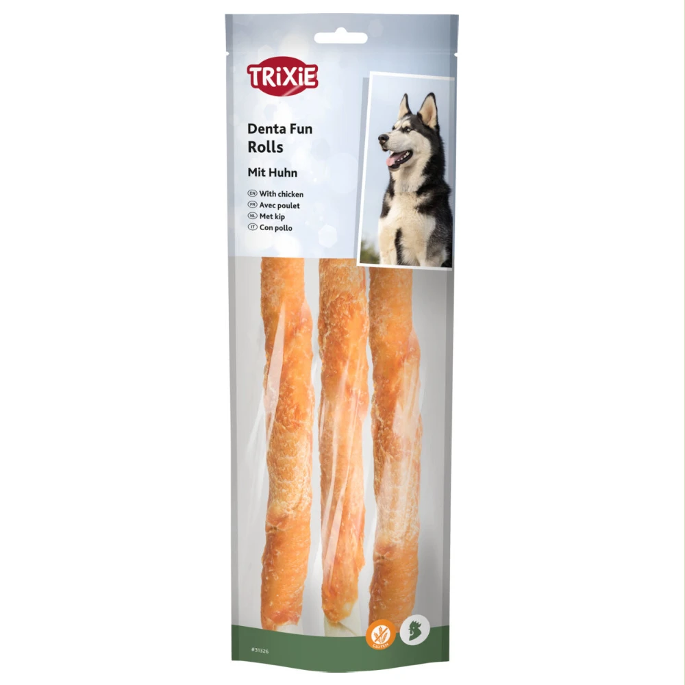 Trixie Denta Fun Rolls kuracie - 3 kusy, cca 28 cm (250 g)