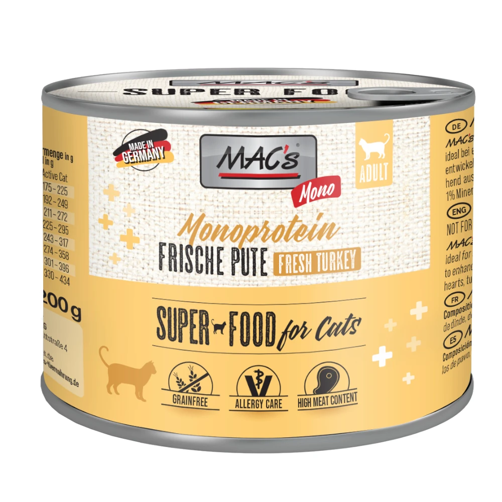 MAC's Cat Mono Sensitive 6 x 200 g - Morčacie