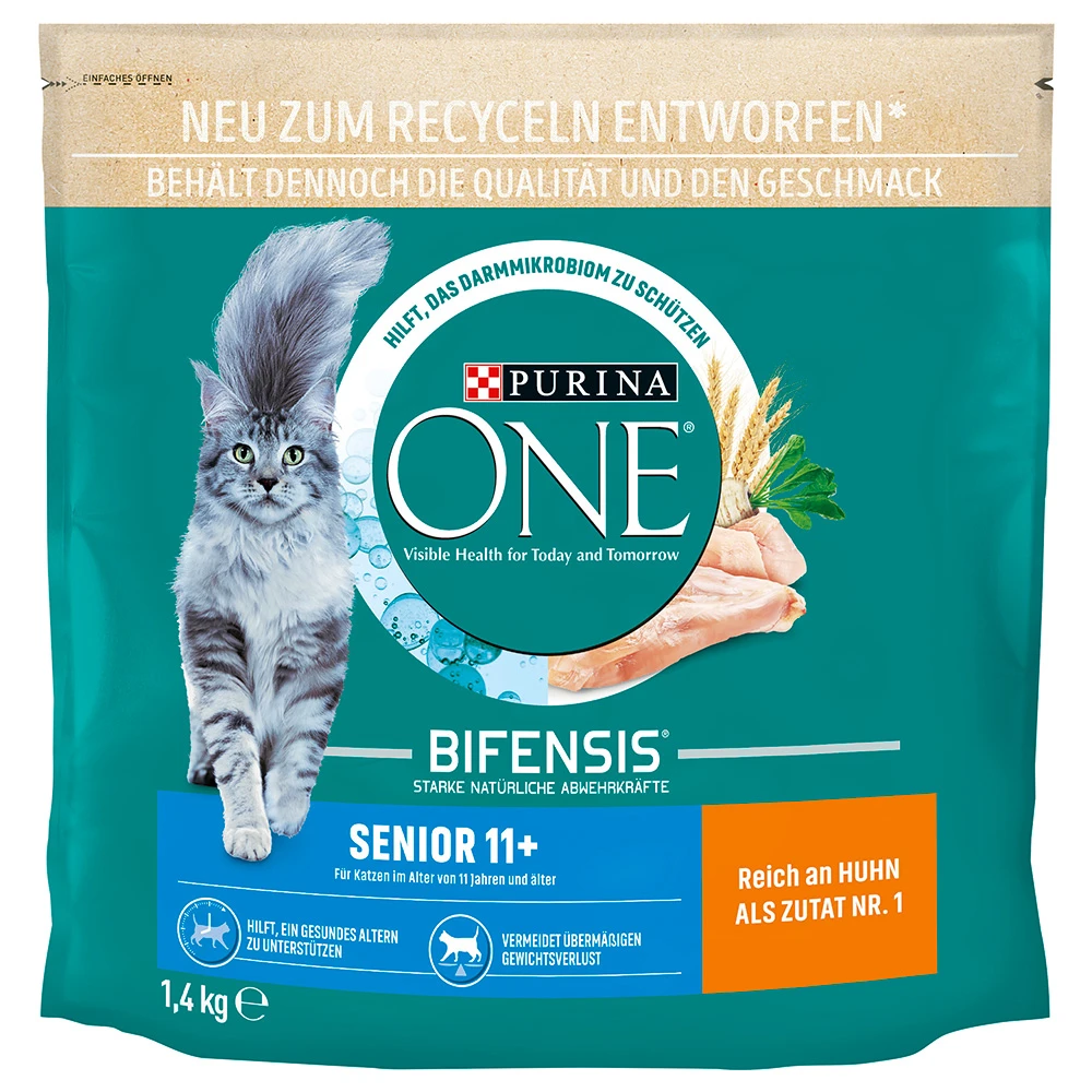 Purina ONE Bifensis Senior 11+ granule kura - 1,4 kg