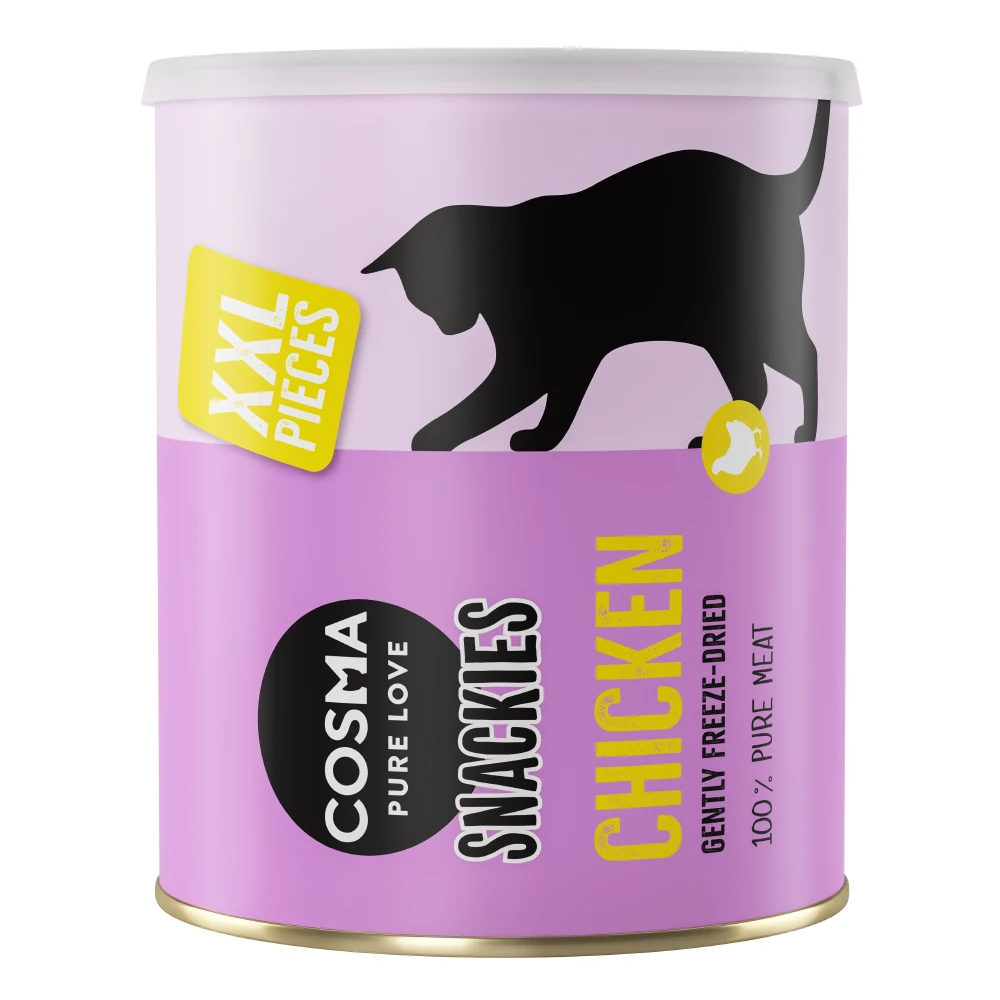 Výhodné balenie Cosma snackies XXL kúsky Maxi Tube - 3 x kuracie (600 g)