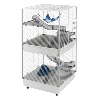 Klietka pre fretky Furet Tower - sivá: d 80 x š 75 x v 161 cm