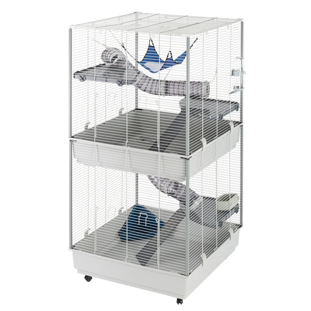 Klietka pre fretky Furet Tower - sivá: d 80 x š 75 x v 161 cm