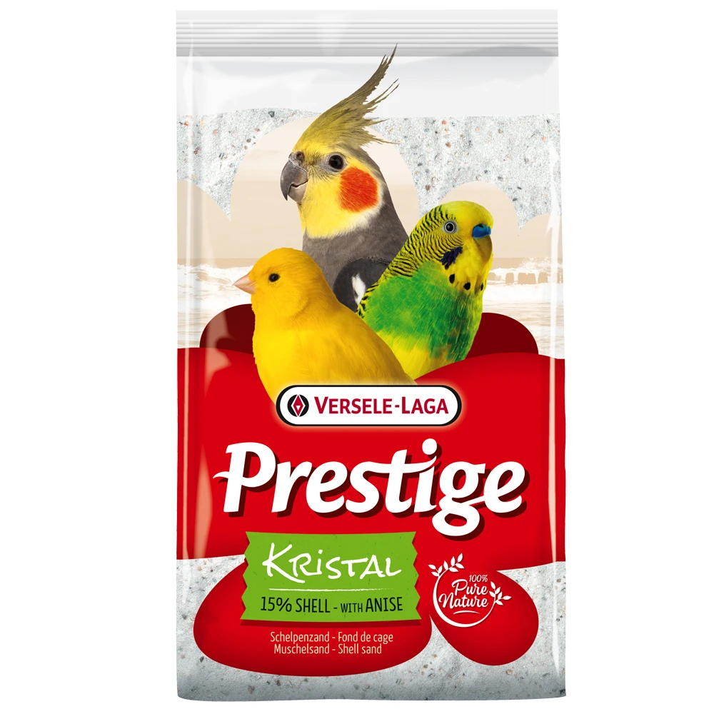 Prestige Kristal piesok pre vtáky s mušľami - 5 kg