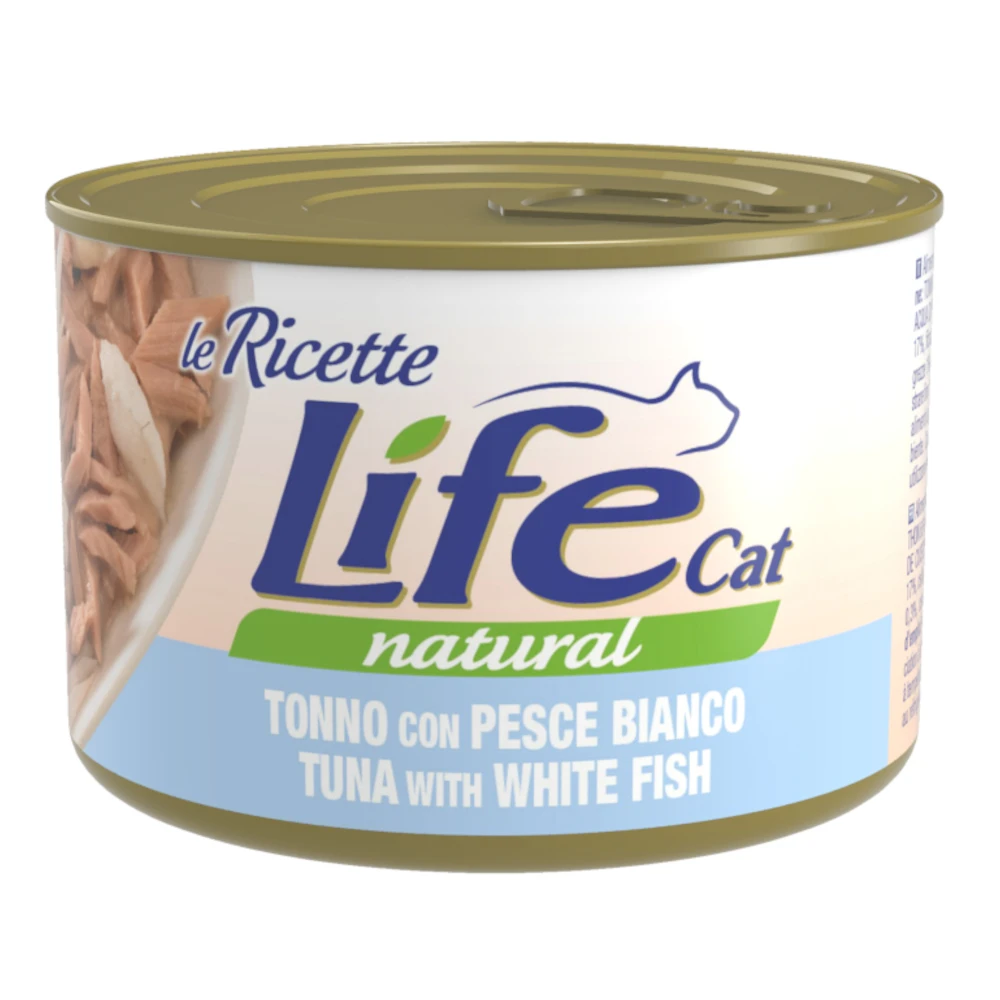 Výhodné balenie Life Cat "Le Ricette" 24 x 150 g - tuniak s bielou rybou