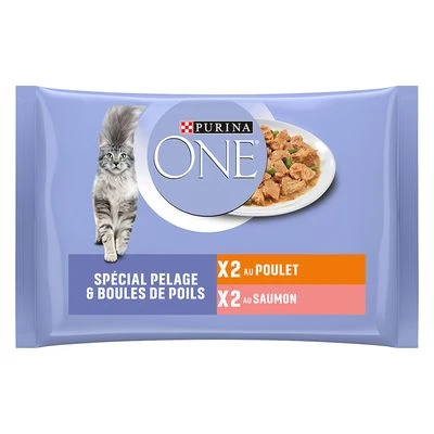Výhodné balenie Purina ONE Junior 24 x 85 g - Kuracie mäso a losos pre dospelých