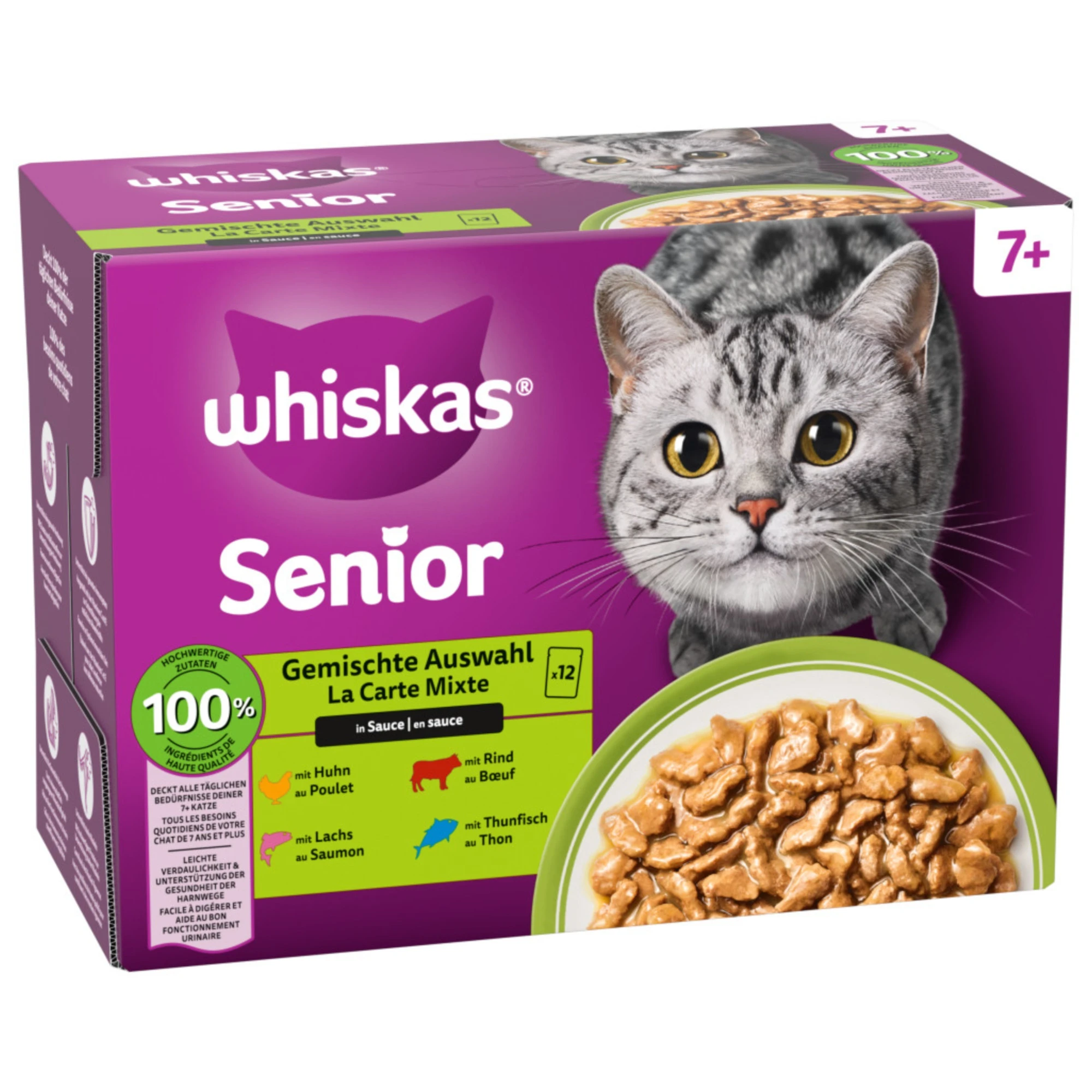 Výhodné balenie Whiskas Senior kapsičky 24 x 85 g - 7+ miešaný výber v omáčke