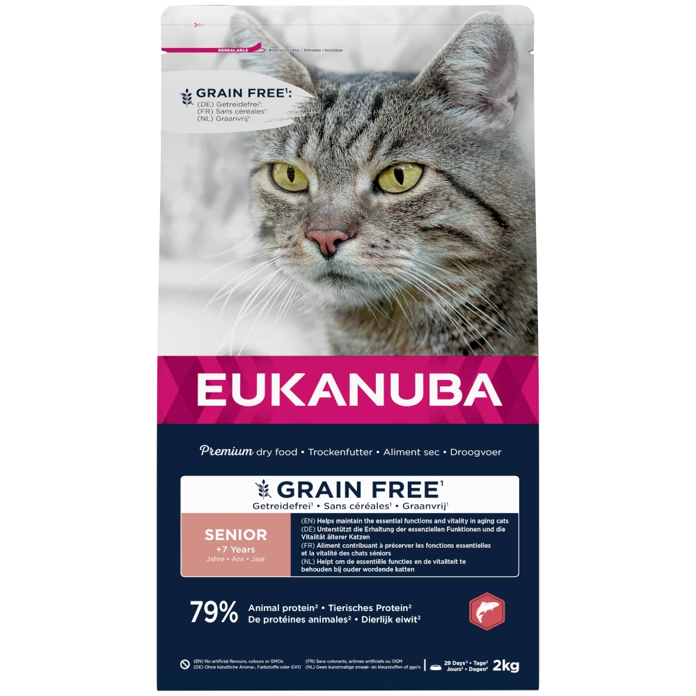Eukanuba Senior bez obilnín bohaté na lososa - 10 kg