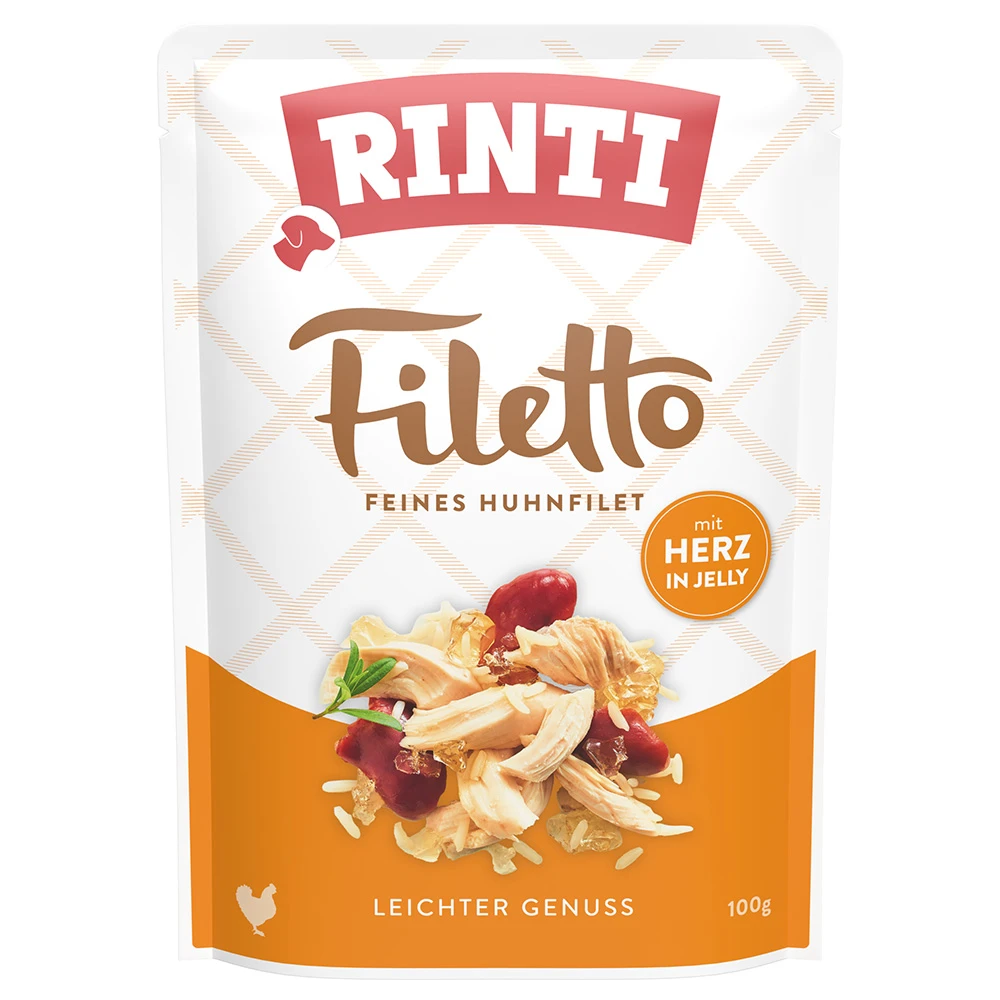 Výhodné balenie RINTI Filetto kapsičky v želé 48 x 100 g - kuracie a kuracie srdcia