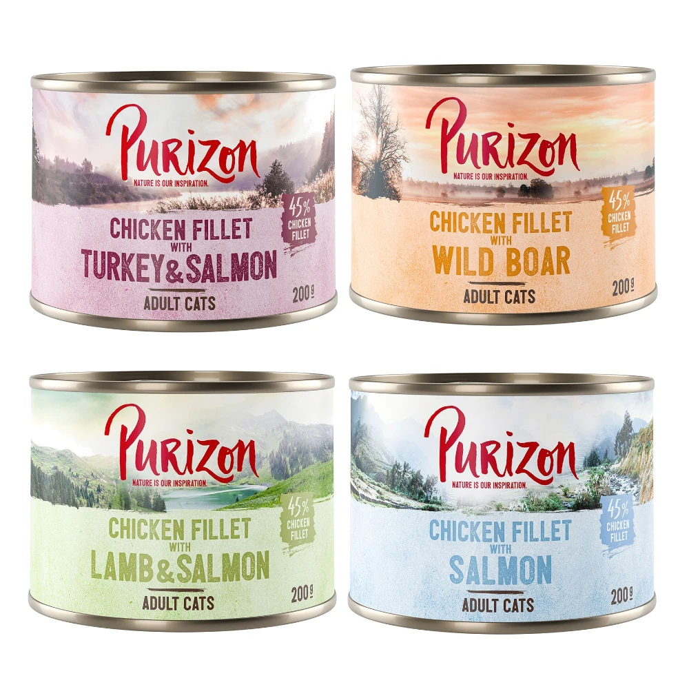 Purizon Adult 12 x 200 g - miešané balenie