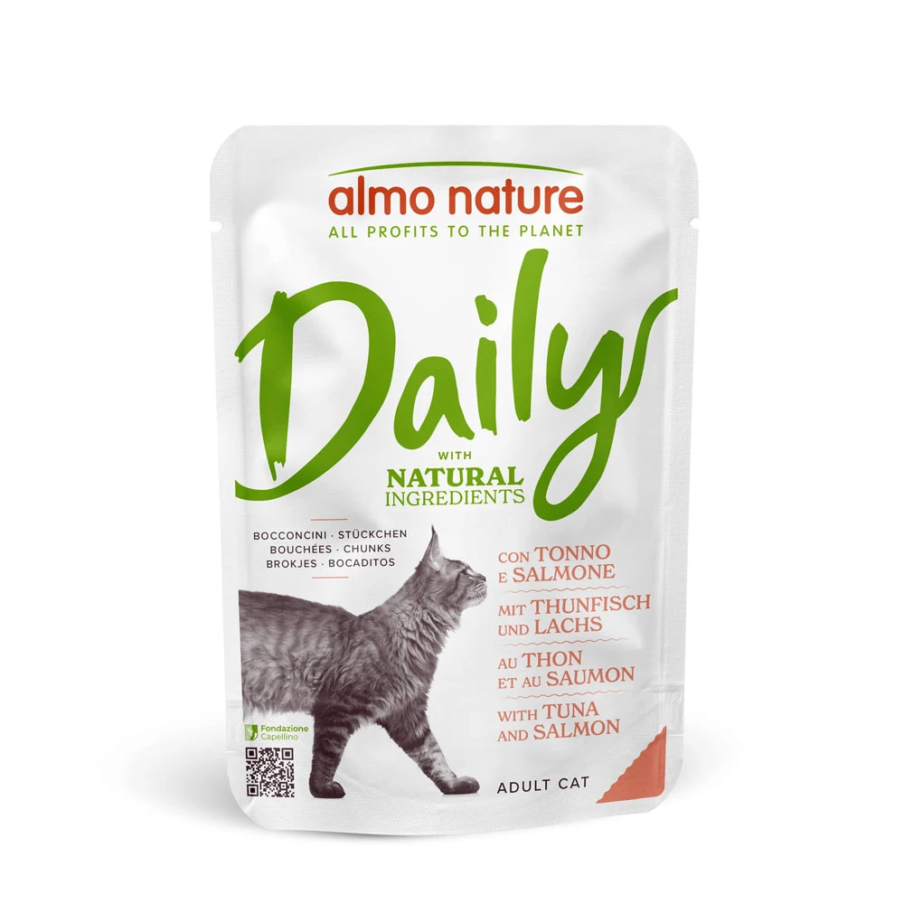 Výhodné balenie Almo Nature Daily Menu 12 x 70 g - Tuniak a losos