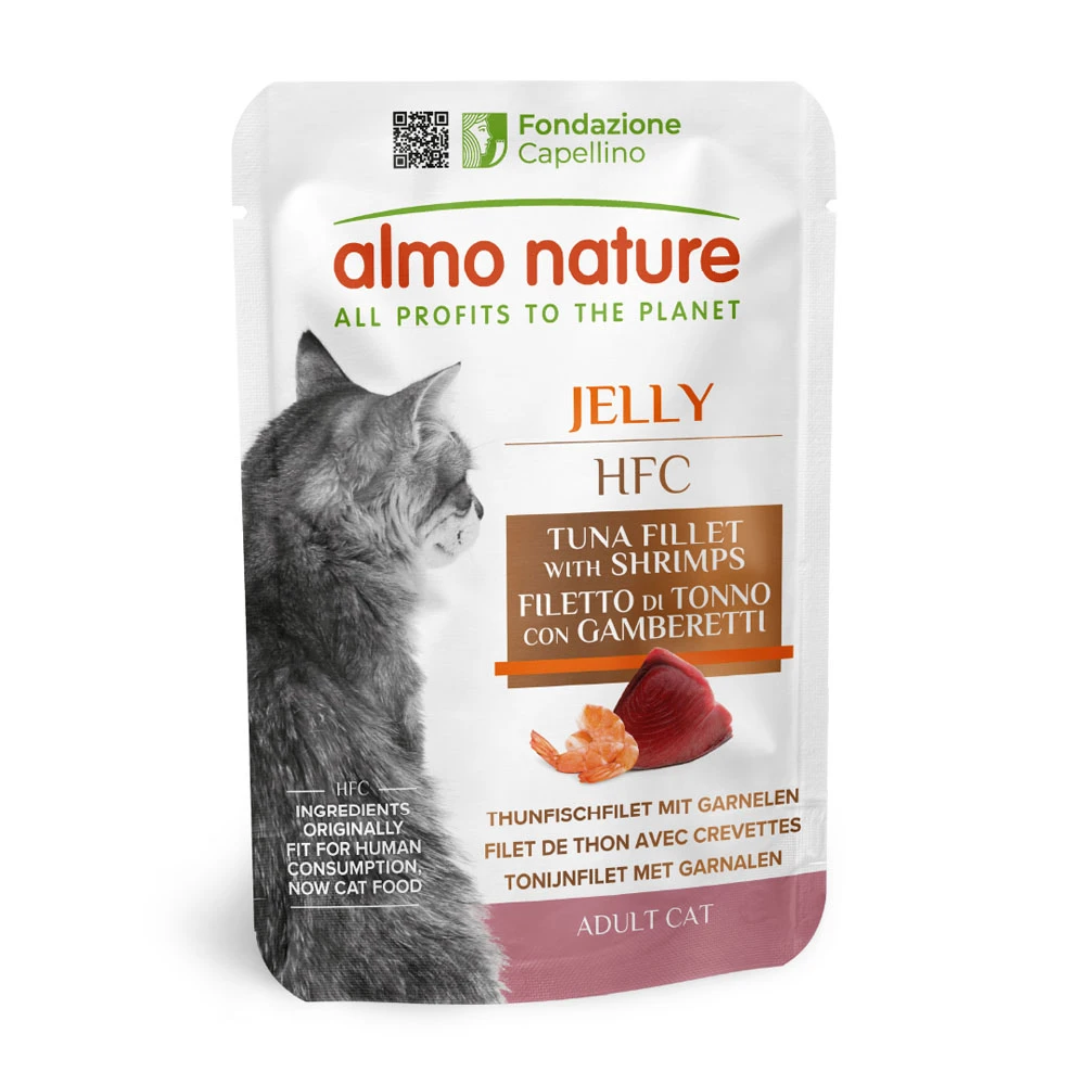 Almo Nature HFC Jelly kapsičky 6 x 55 g - tuniak s krevetami