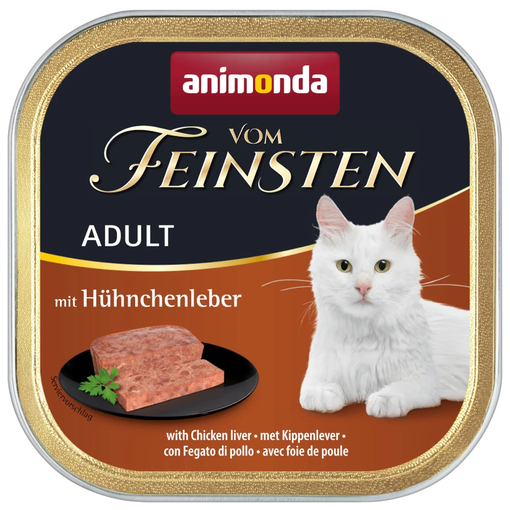 animonda vom Feinsten Adult 32 x 100 g - s kuracou pečeňou