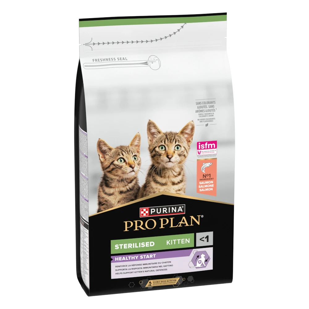 PRO PLAN Kitten Sterilised Healthy Start granule losos - výhodné balenie: 2 x 1,5 kg
