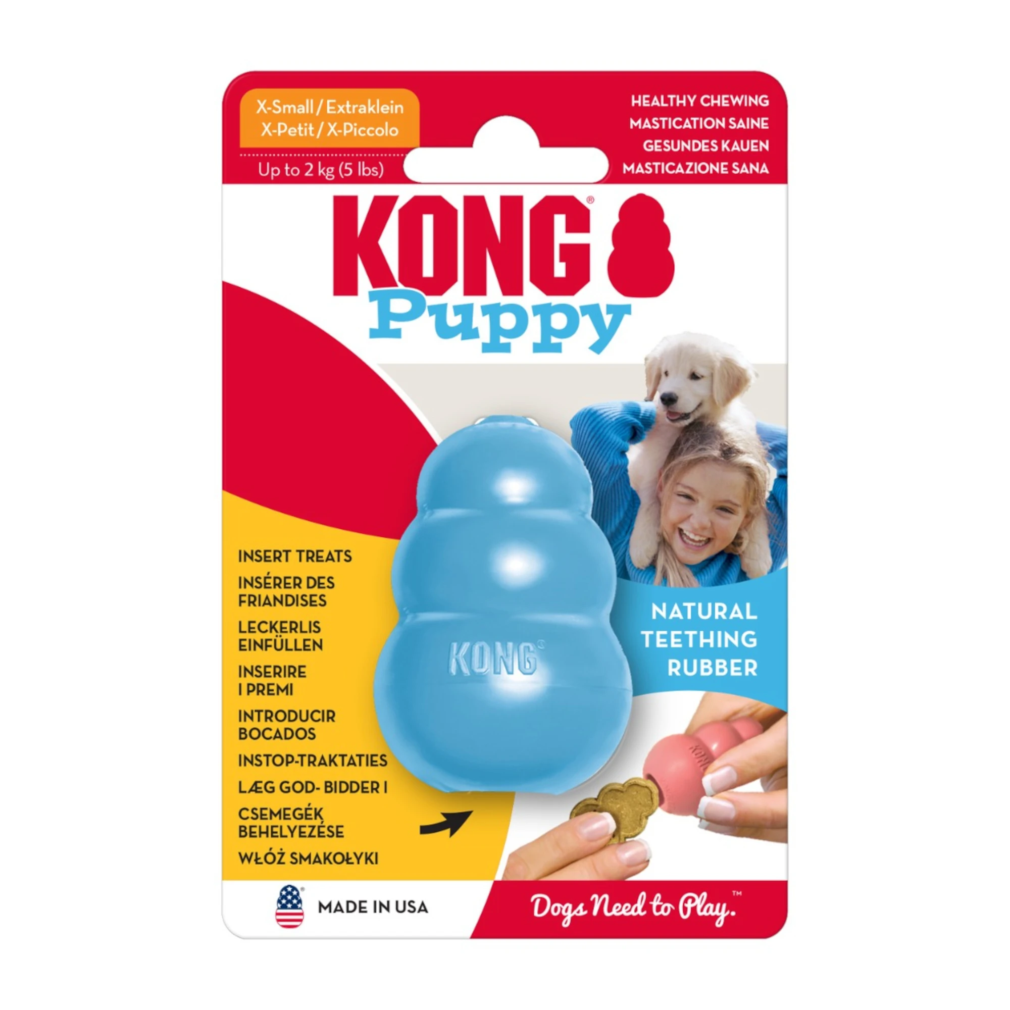 KONG hračka pre šteniatka - XS, modrá