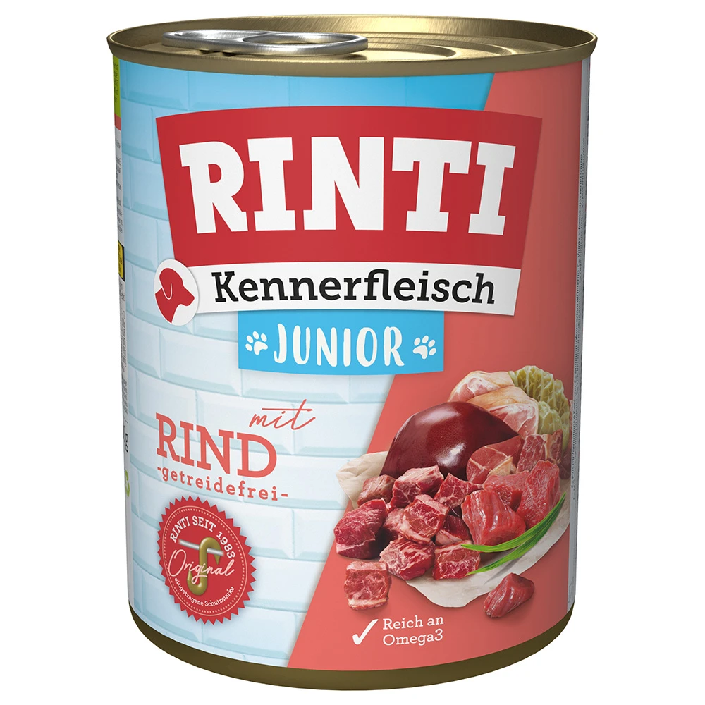 RINTI Kennerfleisch Junior - 6 x 800 g hovädzie