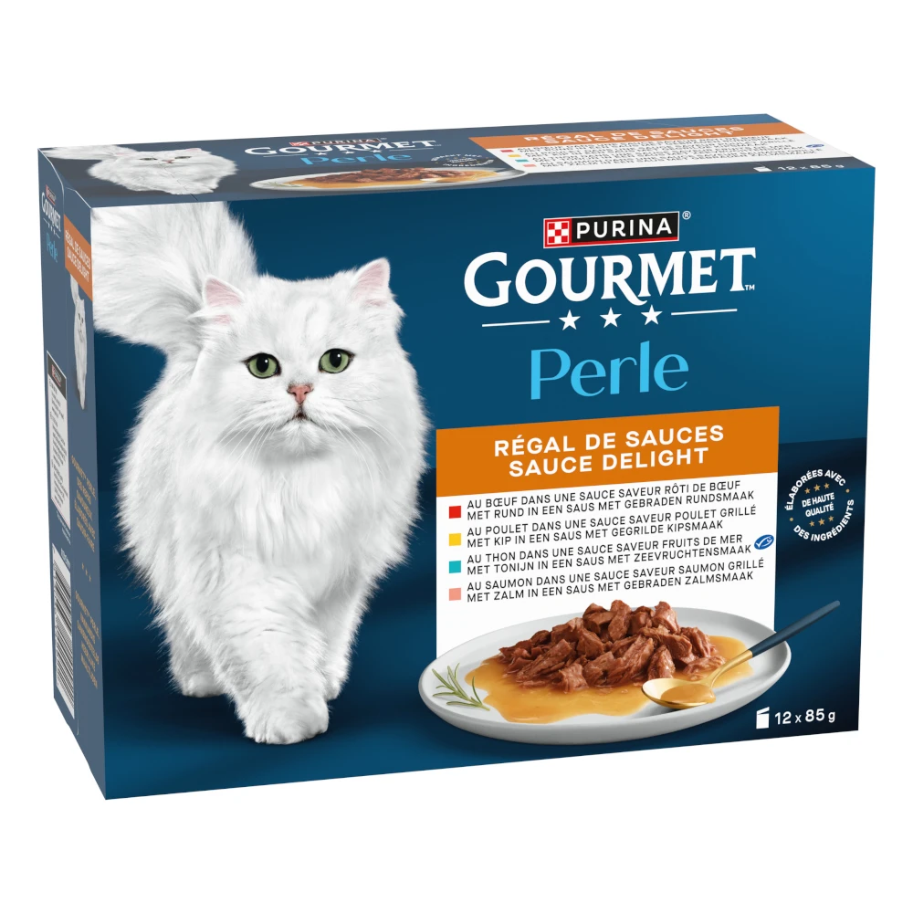 Výhodné balenie Gourmet Perle Gravy delight kapsičky 24 x 85 g - hovädzie, kura, tuniak, losos