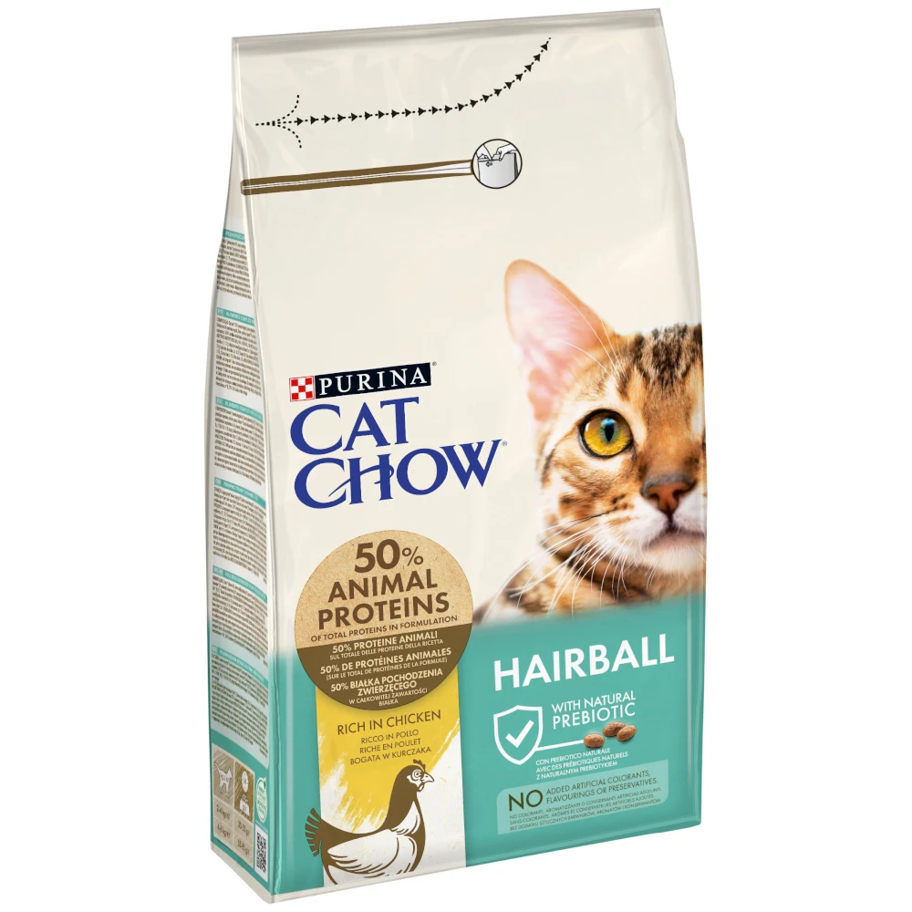 CAT CHOW Special Care Hairball Control granule kura - 1,5 kg
