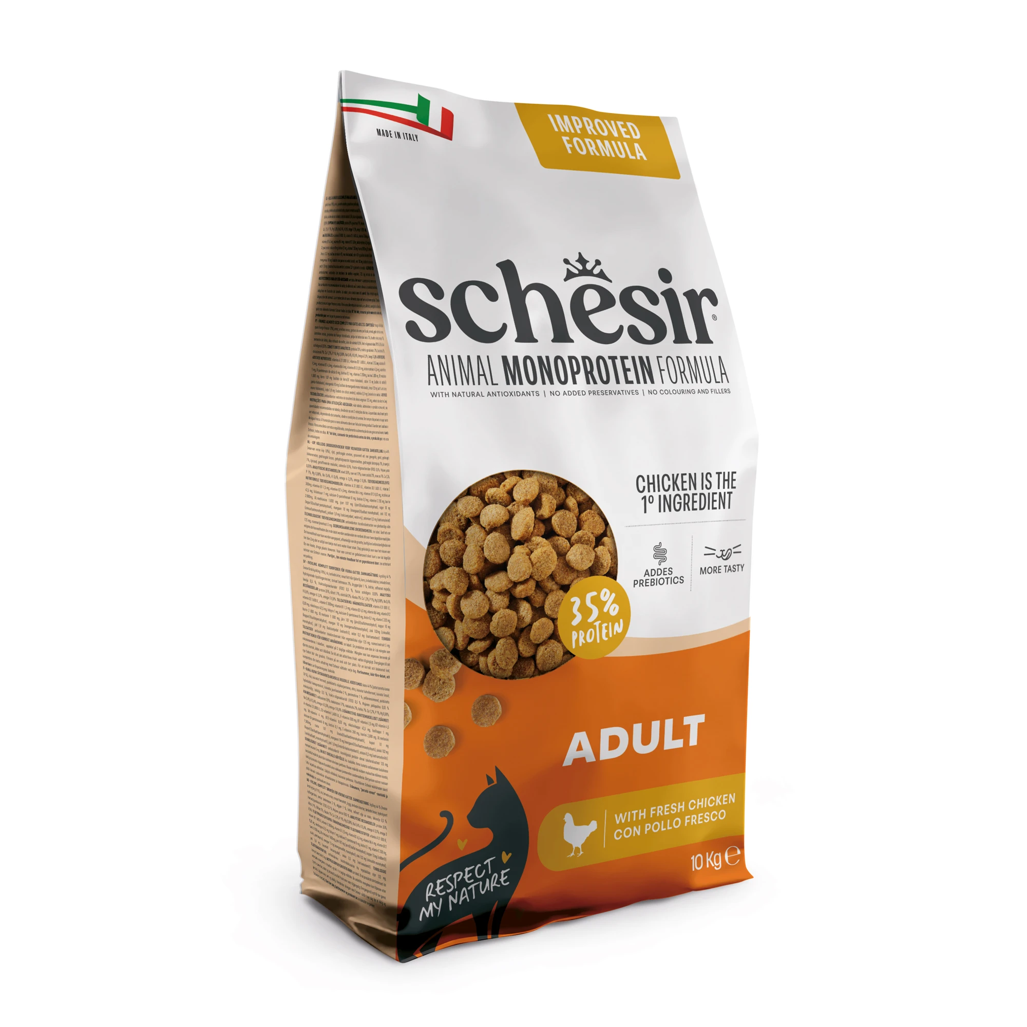 Schesir Adult Monoprotein s kuracím - výhodné balenie: 2 x 10 kg