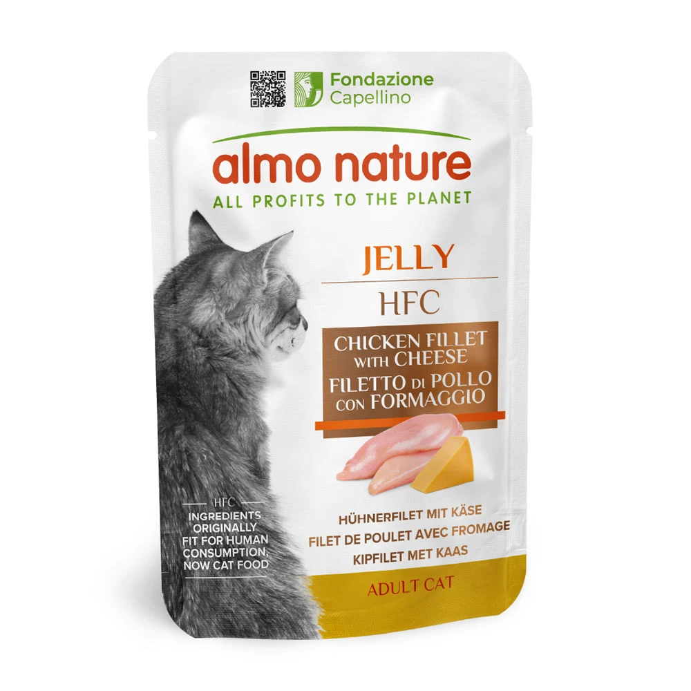 Almo Nature HFC Natural kapsičky 6 x 55 g - kuracie so syrom