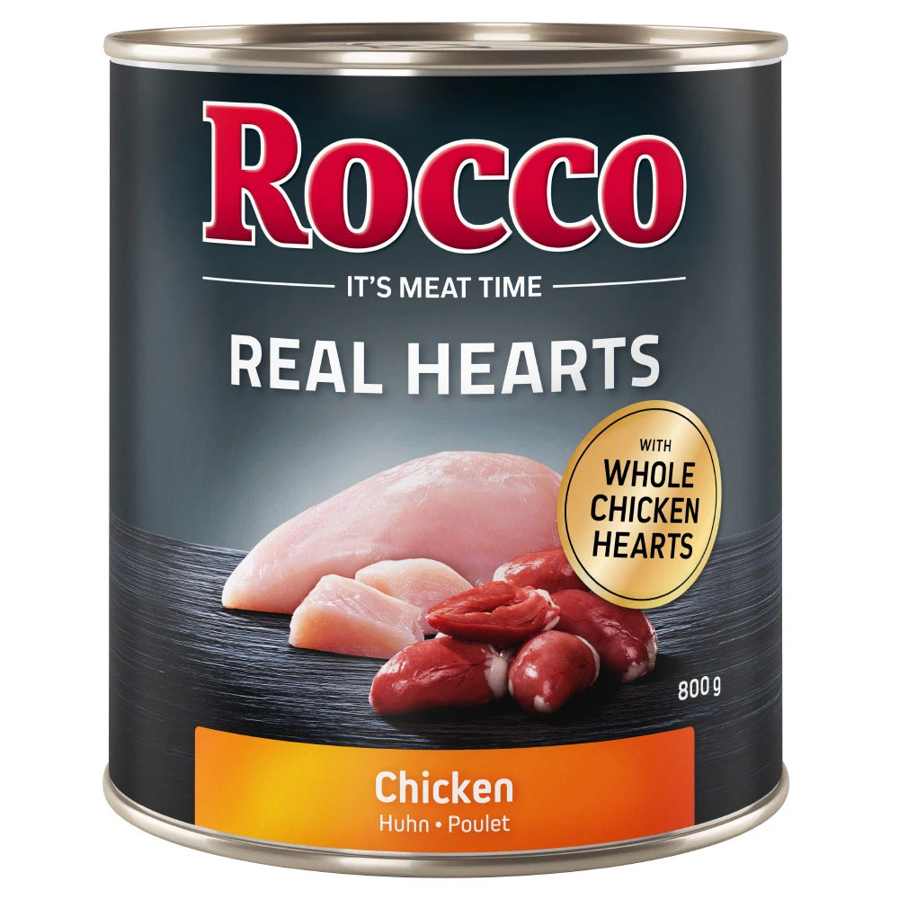 Rocco Real Hearts 6 x 800 g - kuracie s celými kuracími srdcami