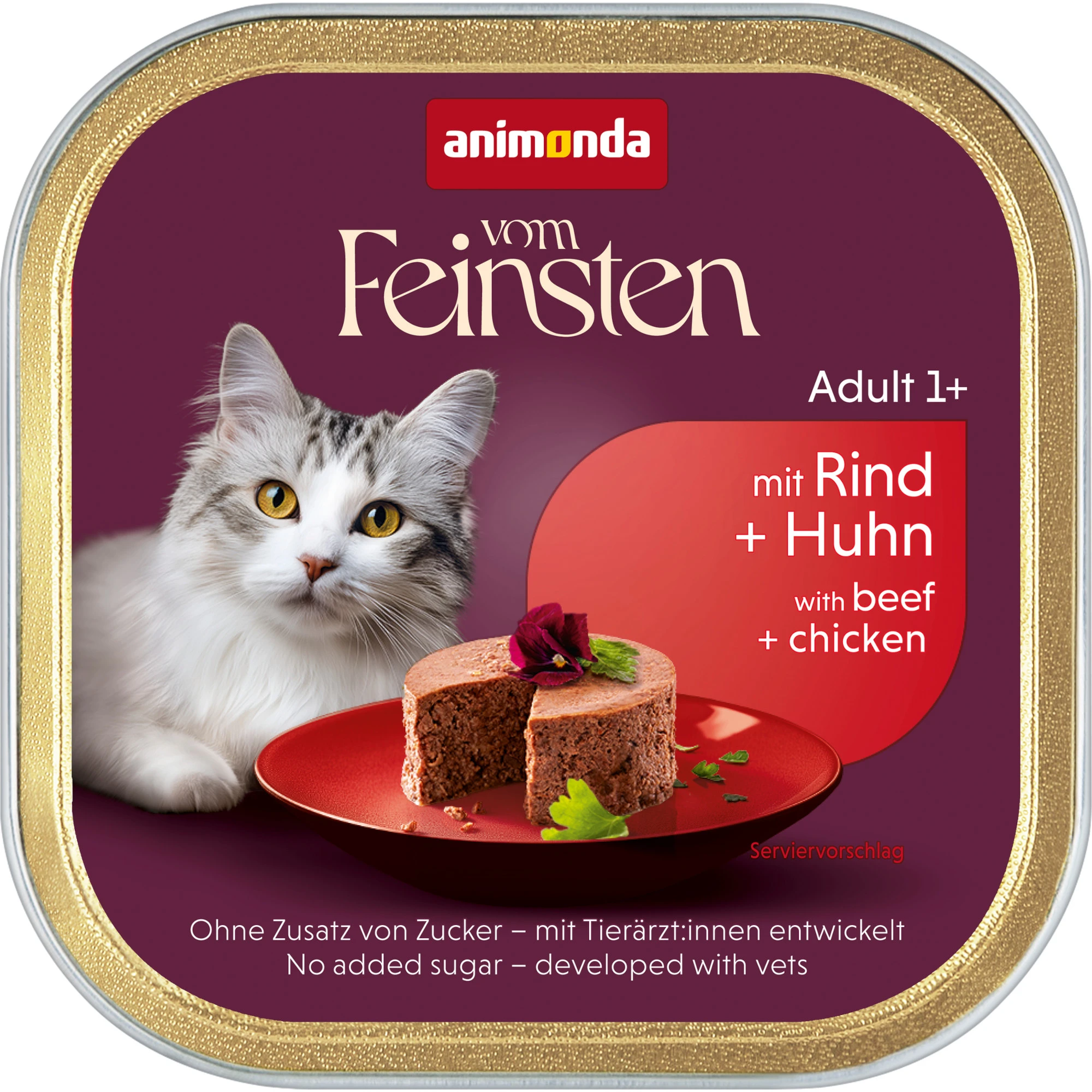 animonda vom Feinsten Adult 32 x 100 g - hovädzie a kuracie