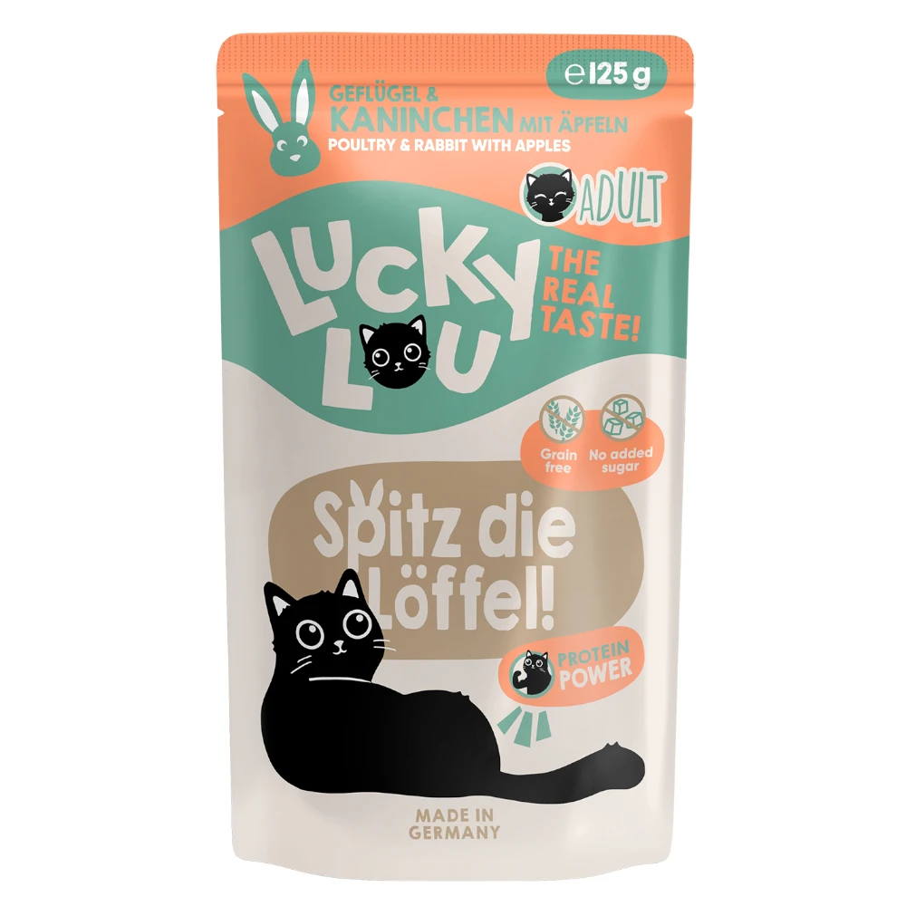 Výhodné balenie Lucky Lou Adult 48 x 125 g  - hydinové a králičie