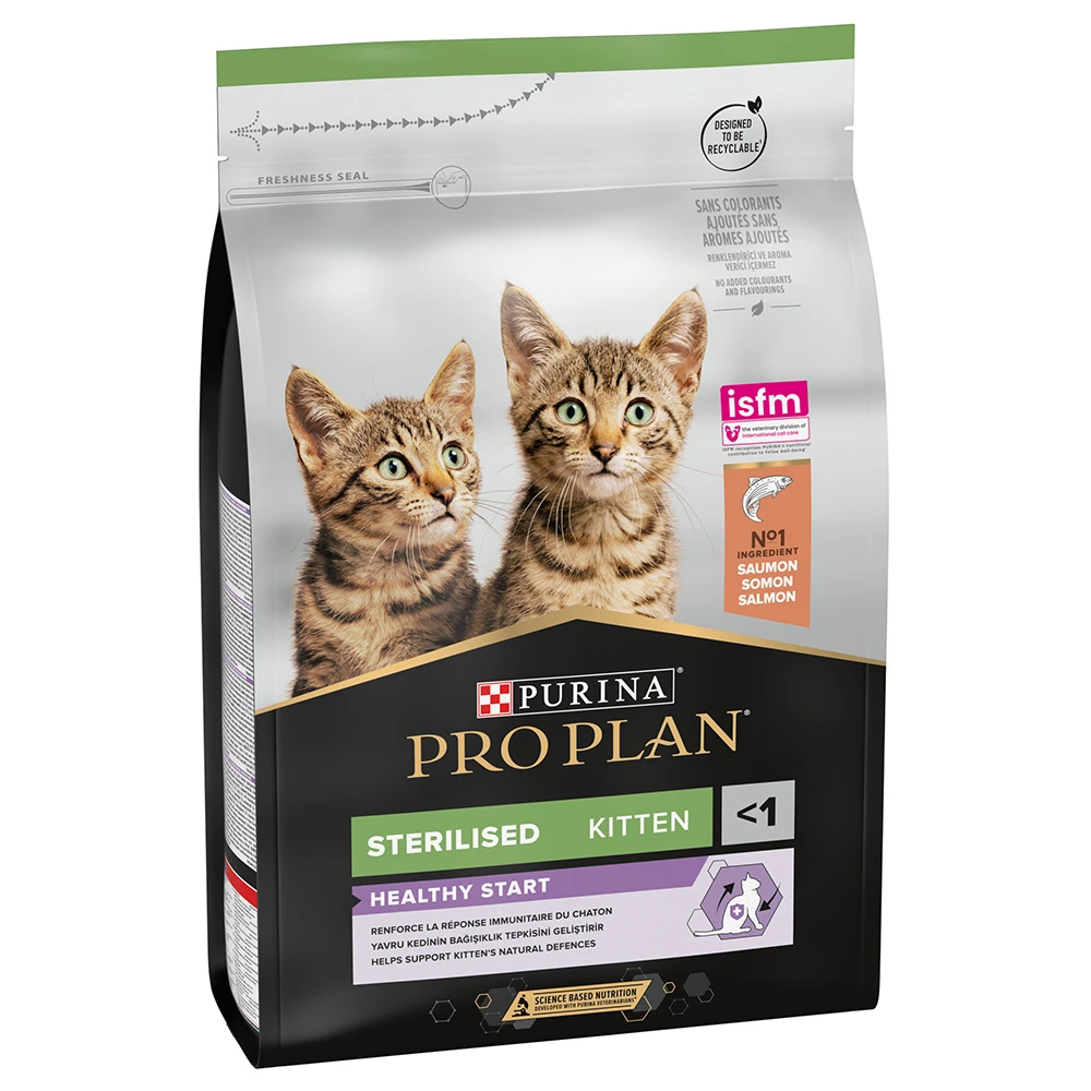 PRO PLAN Kitten Sterilised Healthy Start granule losos - 3 kg