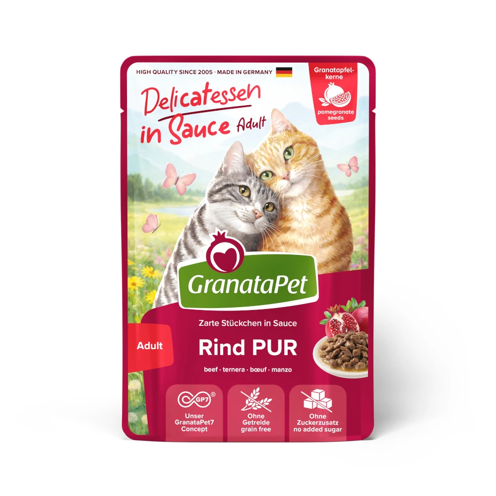 Výhodné balenie GranataPet Delicatessen v omáčke 24 x 100 g - hovädzie čisté