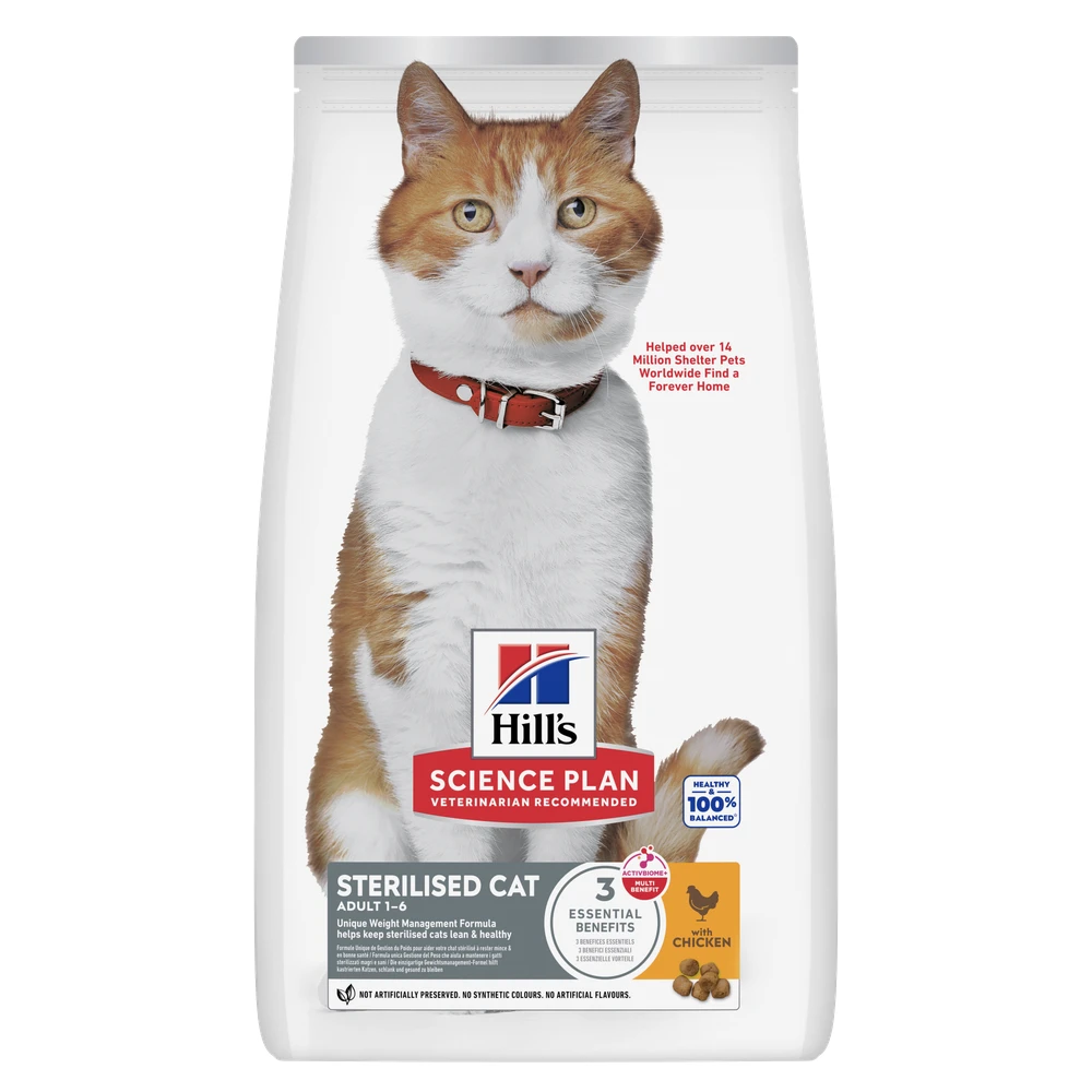 Hill's Science Plan Sterilised Cat Adult 1-6 kuracie - 3 kg