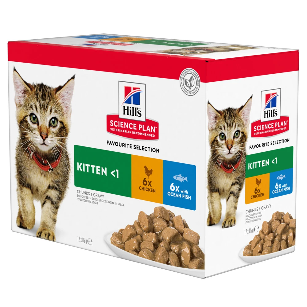 Hill's Science Plan Kitten s tuniakom - ako doplnok: 12 x 85 g rybací výber