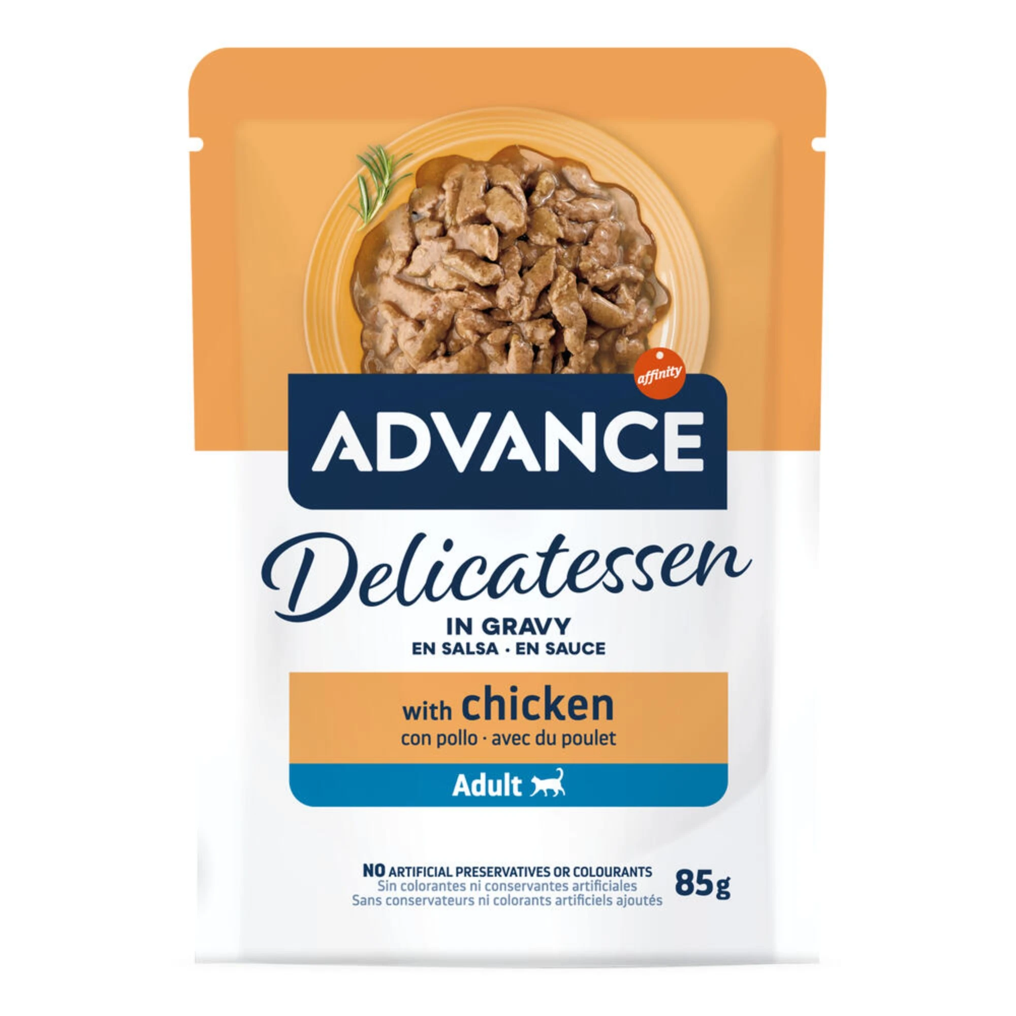 Affinity Advance Delicatessen v omáčke: 24 x 85 g - 18 + 6 zadarmo - 24 x 85 g kuracie